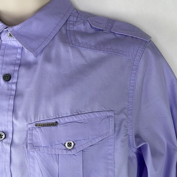 Marc Ecko Purple Button Down Shirt - Picture 3 of 6
